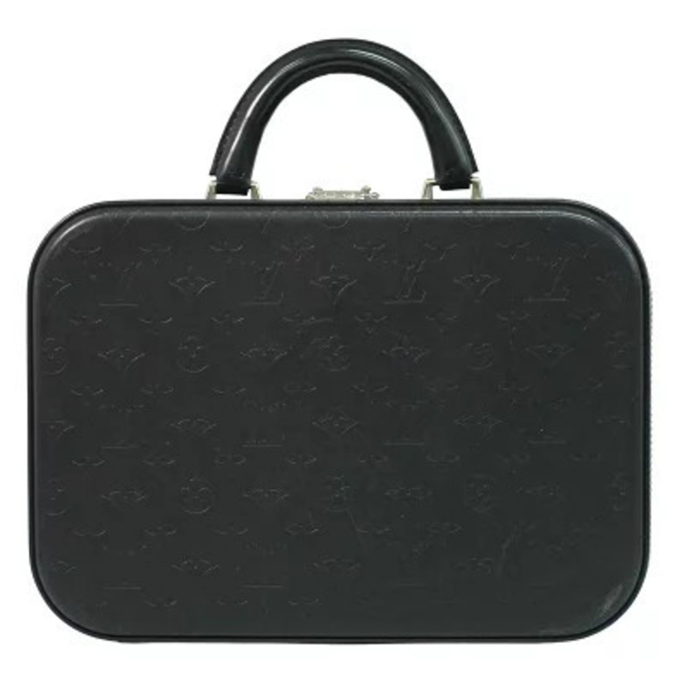 Louis Vuitton LV Valisette Monogram Glace Top Bag Canvas Leather Noir Black
